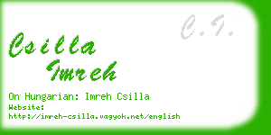 csilla imreh business card